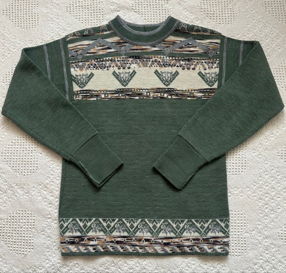 Vintage JC Penney's Green Nordic Style Sweater